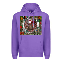 Purple Rodeo Santa Premium Hoodie - CowhideDigitalArt