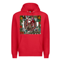 Red Rodeo Santa Premium Hoodie - CowhideDigitalArt