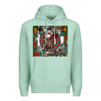 Seafoam Rodeo Santa Premium Hoodie - CowhideDigitalArt