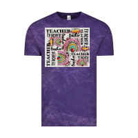 Cloud Purple teacher tumbler Vintage Tee - CowGirlArtShop