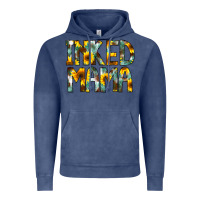 Vintage Denim Inked Mama Flowers Vintage Hoodie - CowCowDesign