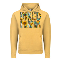 Vintage Mustard Inked Mama Flowers Vintage Hoodie - CowCowDesign