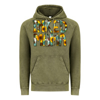 Vintage Olive Inked Mama Flowers Vintage Hoodie - CowCowDesign