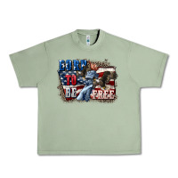 Oil Green Born to be free Urban Heavy Tee - CowGirlArtShop