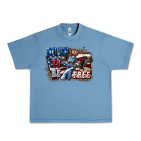 Pebble Blue Born to be free Urban Heavy Tee - CowGirlArtShop