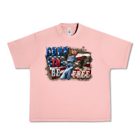 Salmon Born to be free Urban Heavy Tee - CowGirlArtShop