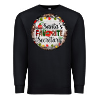 Black christmas santas favorite secretary    light Premium Sweatshirt - AdoDesignShop