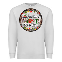 Dove Grey christmas santas favorite secretary    light Premium Sweatshirt - AdoDesignShop