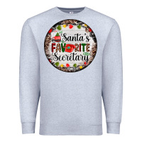 Heather Grey christmas santas favorite secretary    light Premium Sweatshirt - AdoDesignShop