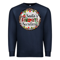 Navy christmas santas favorite secretary    light Premium Sweatshirt - AdoDesignShop