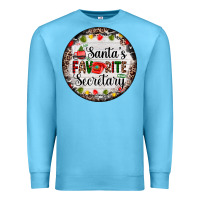 Ocean Blue christmas santas favorite secretary    light Premium Sweatshirt - AdoDesignShop