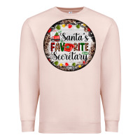 Pale Pink christmas santas favorite secretary    light Premium Sweatshirt - AdoDesignShop