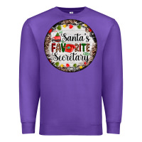 Purple christmas santas favorite secretary    light Premium Sweatshirt - AdoDesignShop