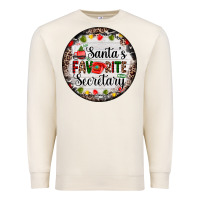 Sandshell christmas santas favorite secretary    light Premium Sweatshirt - AdoDesignShop