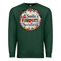 Sports Green christmas santas favorite secretary    light Premium Sweatshirt - AdoDesignShop