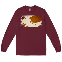Burgundy Cowhide Lightbrown Long Sleeve Tee - Jasminsmagicworld