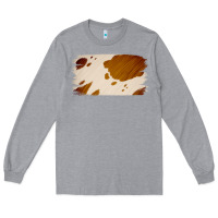 Heather Grey Cowhide Lightbrown Long Sleeve Tee - Jasminsmagicworld