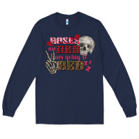 Navy Valentine's Day roses are red i am going to bed Long Sleeve Tee - FaDigitalArtStudio