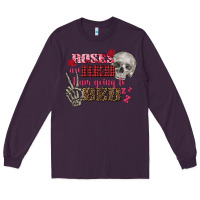 Plum Valentine's Day roses are red i am going to bed Long Sleeve Tee - FaDigitalArtStudio