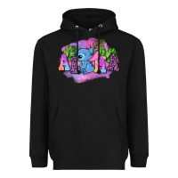 Black aloha stitch Heavyweight Hoodie - AdoDesignShop