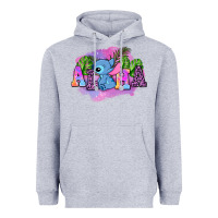 Heather Grey aloha stitch Heavyweight Hoodie - AdoDesignShop