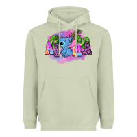 Matcha aloha stitch Heavyweight Hoodie - AdoDesignShop
