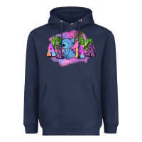 Navy aloha stitch Heavyweight Hoodie - AdoDesignShop