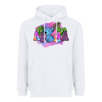 White aloha stitch Heavyweight Hoodie - AdoDesignShop