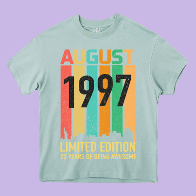 August 1997 23 Years Old 23rd Birthday Heavy Core Tee Designed By Bettercallsaul