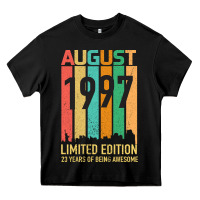Black August 1997 23 Years Old 23rd Birthday Heavy Core Tee - Bettercallsaul