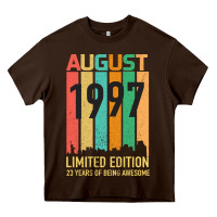 Chocolate Brown August 1997 23 Years Old 23rd Birthday Heavy Core Tee - Bettercallsaul