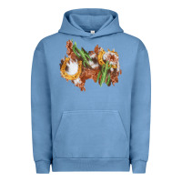 Pigment Pebble Blue horseshoe cowhide cactus patch Urban Hoodie - AdoDesignShop