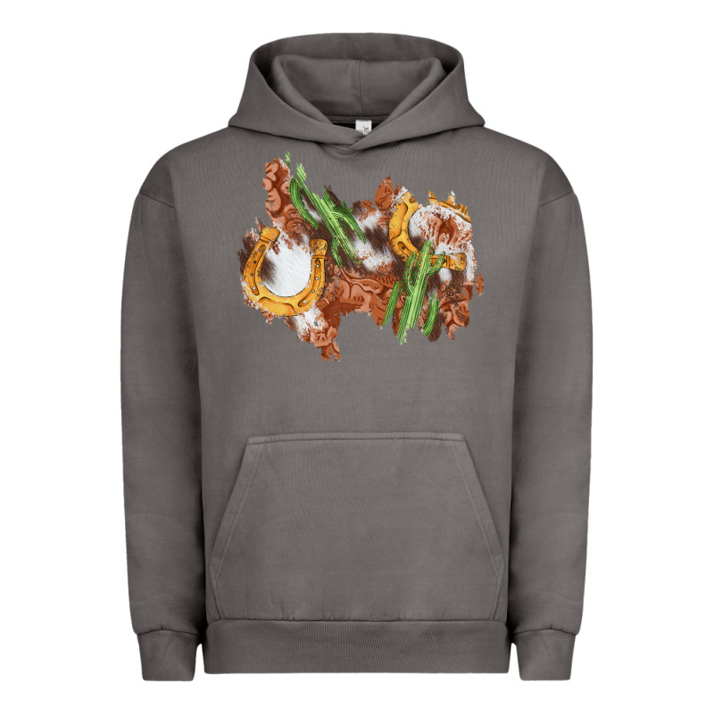 Horseshoe Cowhide Cactus Patch Urban Hoodie by AdoDesignShop | Teevron