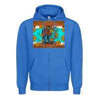 True Royal cowboy boots and sunflowers turquoise leopard background Zipper Hoodie - Artiststas