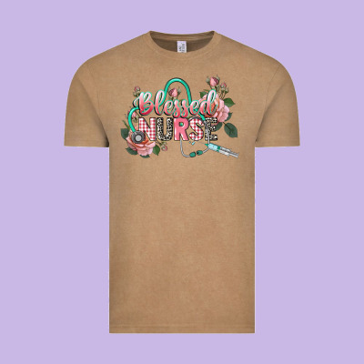 Blessed Nurse Vintage Tee Designed By Cowgirlartshop
