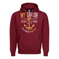 Burgundy Proud Navy Mother for Moms of Sailors Proud Mom Navy Family Zipper Hoodie - longCreatives