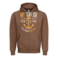 Chestnut Proud Navy Mother for Moms of Sailors Proud Mom Navy Family Zipper Hoodie - longCreatives