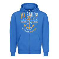 True Royal Proud Navy Mother for Moms of Sailors Proud Mom Navy Family Zipper Hoodie - longCreatives