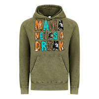 Vintage Olive Mama Needs a Drink Vintage Hoodie - CowCowDesign