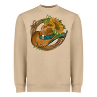 Mushroom western hat with sunflowers and rope Heavyweight Sweatshirt - Artiststas