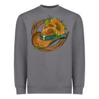 Storm western hat with sunflowers and rope Heavyweight Sweatshirt - Artiststas