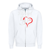 White Vintage 50th Birthday Blessed By God For 50 Years Birthday Zipper Hoodie - longCreatives