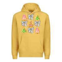 Antique Gold Christmas Trees And Bow Premium Hoodie - CowhideDigitalArt
