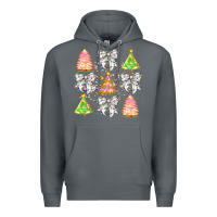 Rock Christmas Trees And Bow Premium Hoodie - CowhideDigitalArt