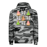 Slate Camo Christmas Trees And Bow Premium Hoodie - CowhideDigitalArt