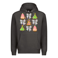 Smoke Christmas Trees And Bow Premium Hoodie - CowhideDigitalArt
