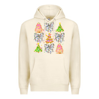 Tofu Christmas Trees And Bow Premium Hoodie - CowhideDigitalArt