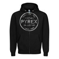 Black Pyrex Mark  Vintage Collector Made in USA Zipper Hoodie - longCreatives