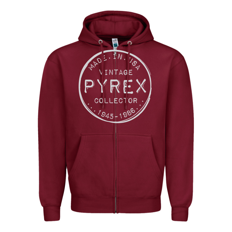 Pyrex Mark  Vintage Collector Made In Usa Zipper Hoodie by longCreatives | Teevron