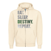 Sandshell Destiny  Eat Sleep Destiny Repeat Short Sleeve Zipper Hoodie - longCreatives